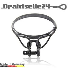 Stahlseil Schwarz 3mm 4mm 5mm