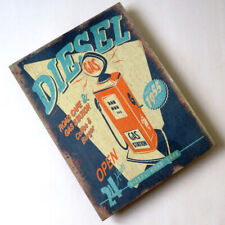DIESEL Road Cafe = Holzschild im Vintage Look USA um 1990 DINERS Tankstelle RAR