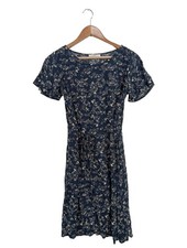 SESSUN Kurzarmkleid Damen Kleid Gr. DE 36 dunkelblau Casual-Look