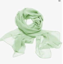 Chiffon Schal Stola für Abendkleider in hell grün 200cm x 75cm