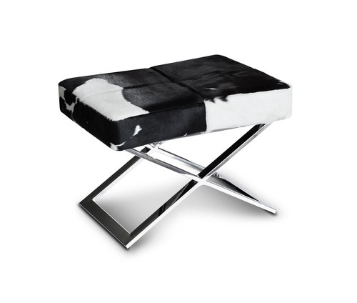 Kuhfell leder hocker - kuhfell,