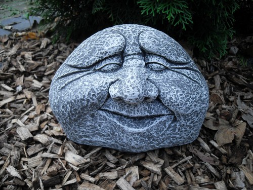 Steinfigur steingesicht - steinfigur,