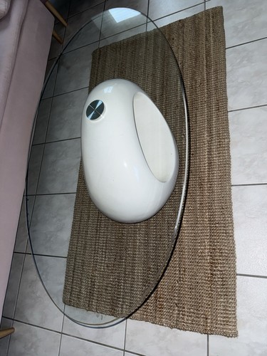 Ovaler couchtisch glasplatte - couchtisch,