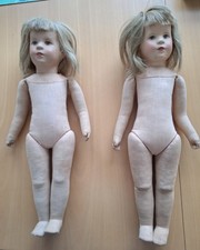 2 käthe kruse puppen-50cm-MädchenVIII-VEB Bad Kösen