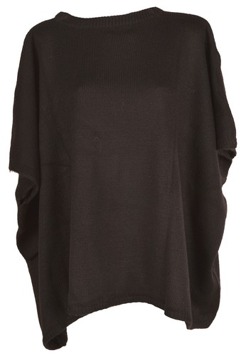 Damen poncho oversize - |, strick