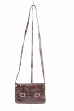 Papillon Paris Damen Umhängetasche Braun Glanz Leder Vintage