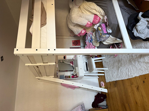 Weißes kinder hochbett - weißes, aus