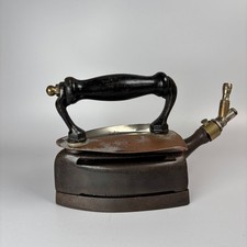 ANTIKES GASEISEN BEHEIZTES FLACHEISEN GUSSEISEN MIT HOLZGRIFF - TOLLER TÜRSTOPPER