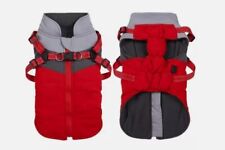 Hundemantel mit Geschirr Warm WinddichtWinter für  kleine Hunde Rot /Schwarz