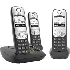 Gigaset A690A Trio DECT/GAP Schnurloses Telefon analog Anrufbeantworter Schwarz