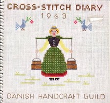 ENGLISCH Haandarbejdets Fremme Kalender Korssting 1963, danish cross-stitch 