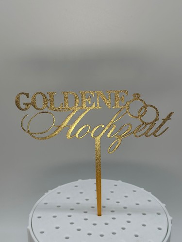 Torten topper goldene hochzeit - topper,