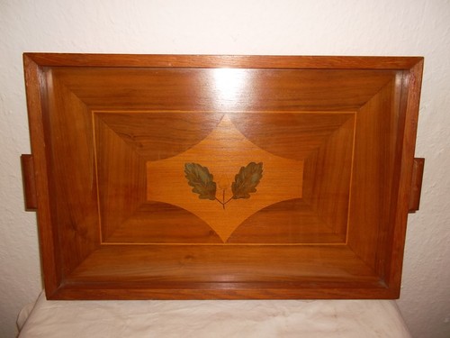 Art deco tablett intarsiert - art,