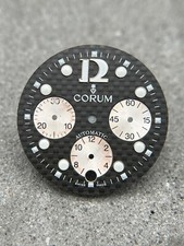 CORUM 31,5mm CARBON BUBBLE CHRONOGRAPH PANDA DIAL CADRAN ZIFFERBLATT PART