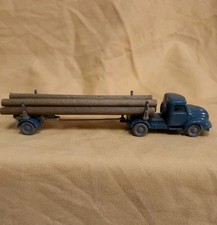 Wiking Modelle Magirus S 3500 Langholztransporter ohne OVP  Ozeanblau 60er