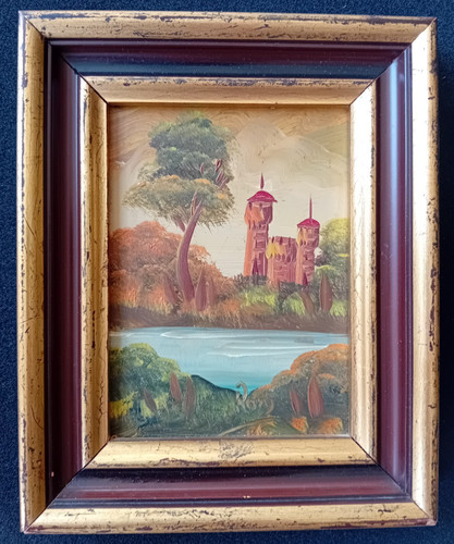 ölgemälde landschaft lago - am,