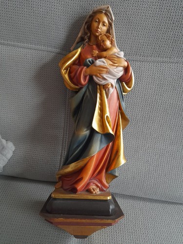 Heiligenfigur holzgeschnitzt - heiligenfigur,
