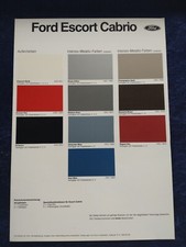 Ford Escort Cabrio Farbkarte