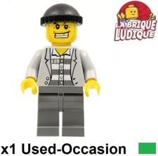 LEGO Figürchen Minifig City Räuber Bandit Prisonnier Mütze Zahn- Or cty0206 Used
