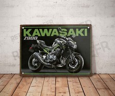 Vintage Blechschild Kawasaki