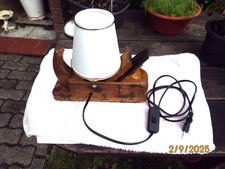 Alter Hobel zur Tischlampe umgebaut, E 14, LED, Klemmlampenschirm !