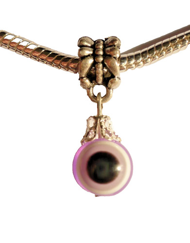 Glas kugel auge lila charms - kugel,