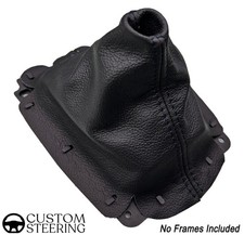 Leather Gear Knob Boot Black