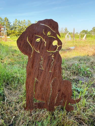 Hund welpe sitzend 55x39cm - hund,