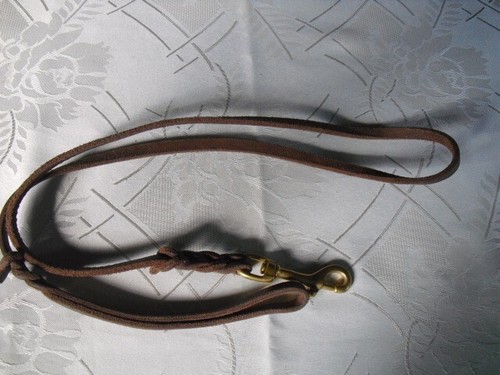 Hundeleine leder 110cm braun - hundeleine, leder,
