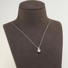 CHRIST Collier Kette + Anhänger 585/- 14k Weißgold Brillanten ca. 45cm   -1354