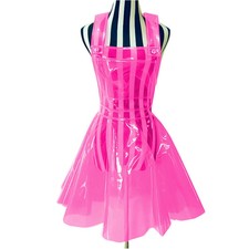 Frauen Transparent PVC Kleid See Through A Line  Clear Wasserdichtes Kleid