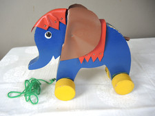 Nachziehspielzeug Holz Elefant