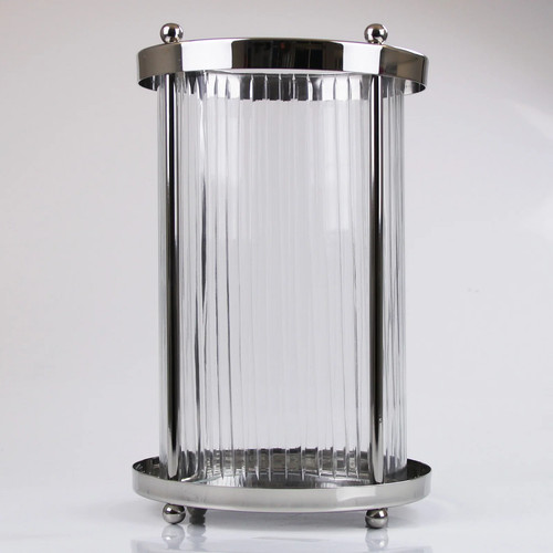 Windlicht silber edelstahl - silber,,