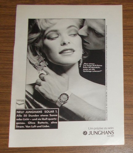 Seltene werbung junghans solar - seltene,