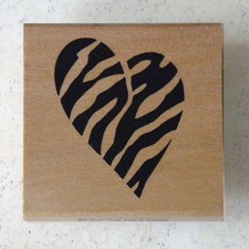 Stempel gestreiftes herz - gestreiftes,
