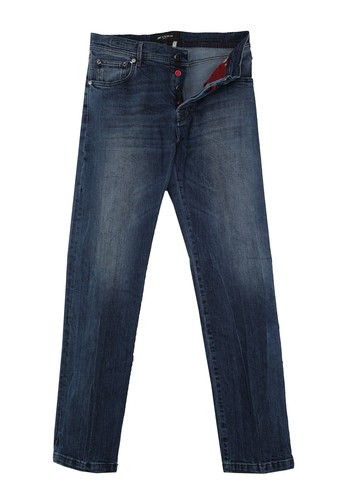 Kiton blaue jeans slim fit - blaue, uni