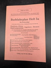 Buch Buchfahrplan Heft 3a Deutsche Bundesbahn 1968 BD Hamburg Eisenbahn Zug