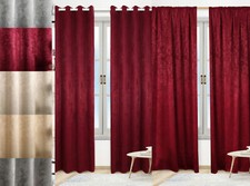 2x Verdunkelungsvorhang Gardine blickdicht Damast 270gsm Ösen Kräuselband e647-2