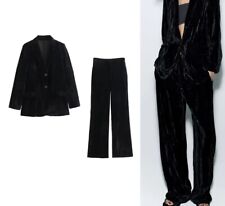 Damen Anzug Zweiteiler,Sportlich ,schwarz,samtig,neu 38