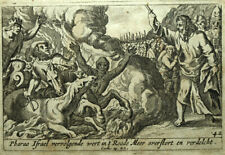 1700 Gravur Der Bibel Antik Testament Moses Schließt Das Meer Rot
