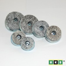 HKB Filzgleiter Ø 18-30mm 5mm Filz in Metallsockel mit Schraube, strapazierfähig