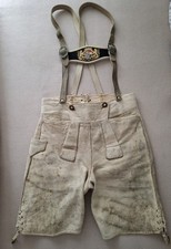 Blonde hirschlederhose kurz - hirschlederhose, 52