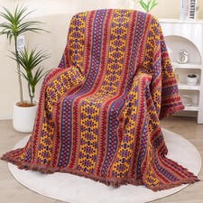 Sofa Decke, Couchdecke, Bettüberwurf, Ethno, Baumwolle, 130x180 cm