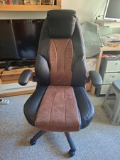 Bürostuhl ergonomisch gebraucht Textil / Kunstleder braun/schwarz