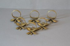 6 Serviettenringe aus Messing
