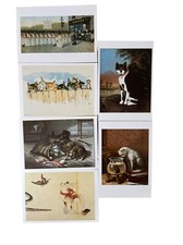 6 Ansichtskarten AK Katzen