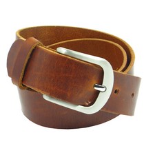 Ledergürtel 4 cm breit cognac aus eigener Fertigung Rindsleder Bundweite messen