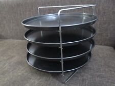 Zenker Pizzabäcker Pizza Backset für 4 St. Pizzablech Gestell klappbar Ø 29 cm