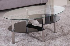Couchtisch 98x55cm klar glas - couchtisch,