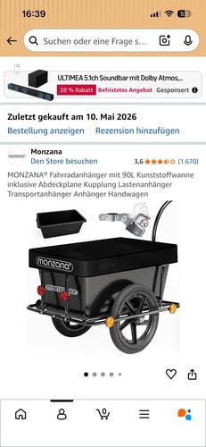 Monzana fahrradanhänger - monzana,